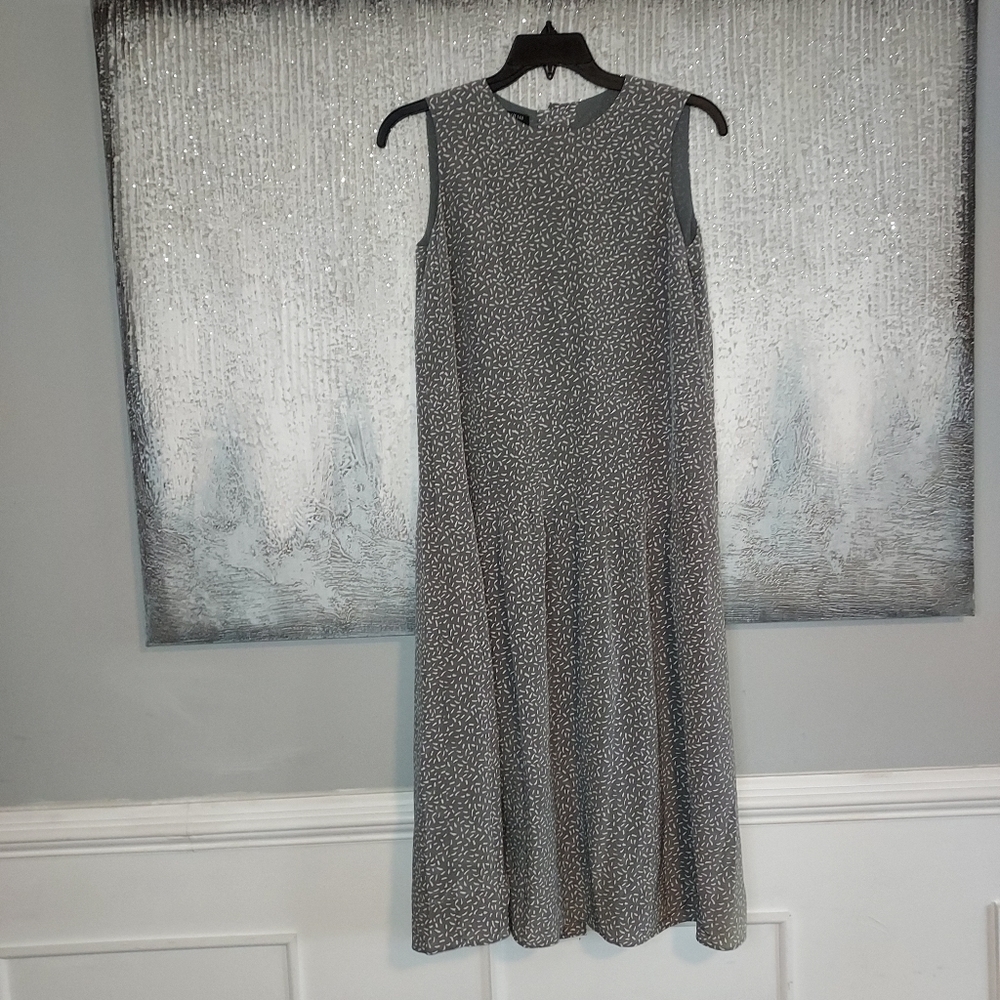 Lafayette 148 100% Silk Pleated Dress